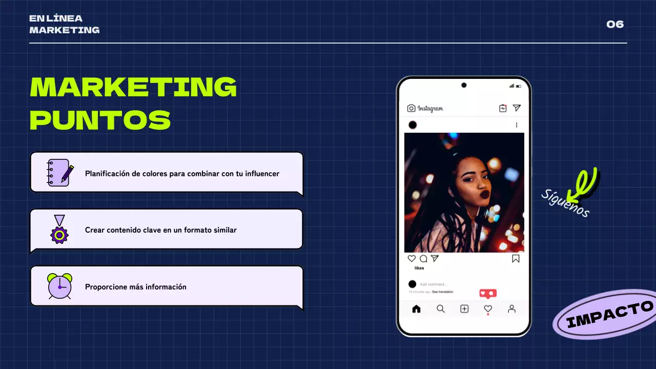 Un tema retro para las redes sociales en colores azul marino y neón