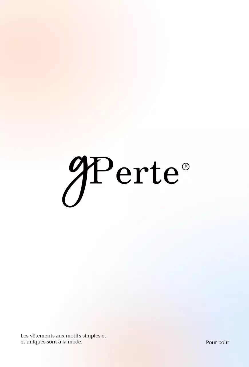 Magasin de vêtements simple et brillant avec dégradés