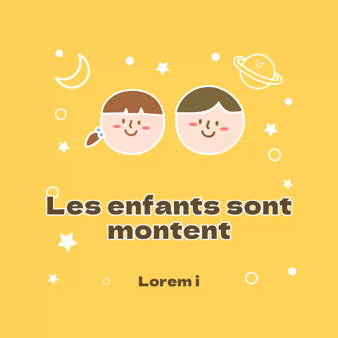 Illustration d'un petit enfant mignon en jaune et marron Les enfants montent à cheval.