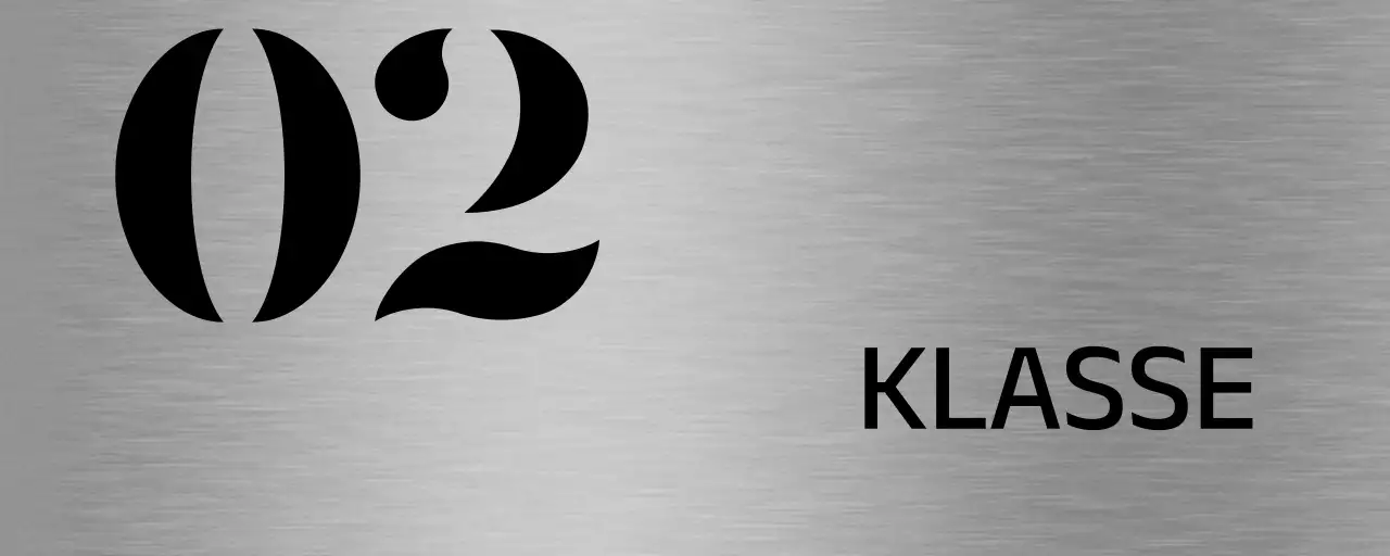 Eenvoudige plaatsaanduiding met zwarte tekst voor schoolklasnaam