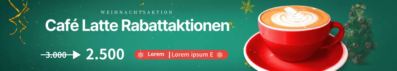 Grüne Weihnachten Winter Foto Cafe Werbung