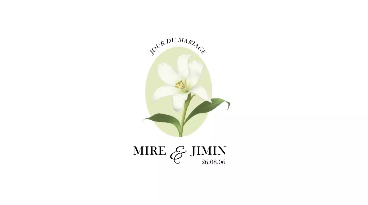 Eau de mariage simple et luxueuse en blanc et noir