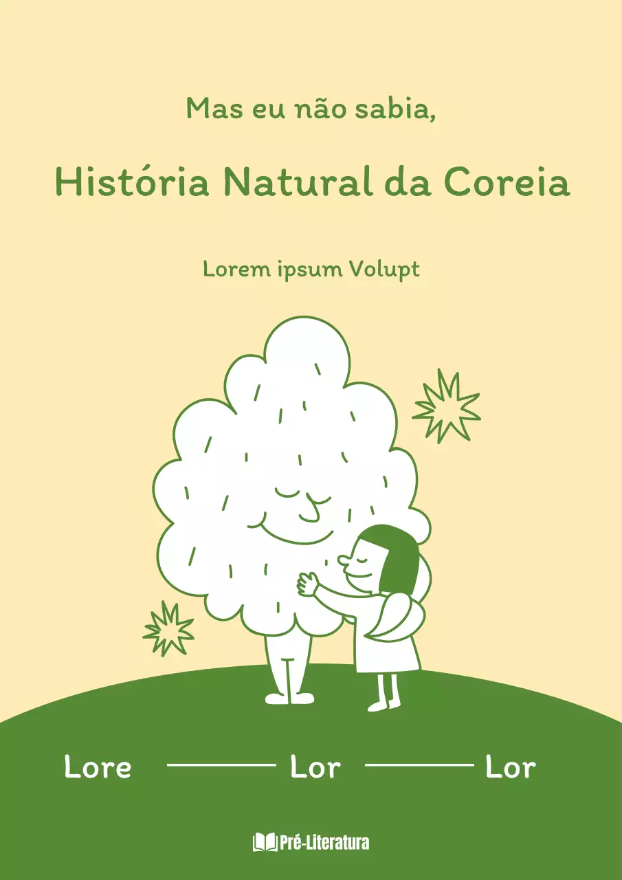 Informações sobre a história natural num conceito amarelo e verde muito giro