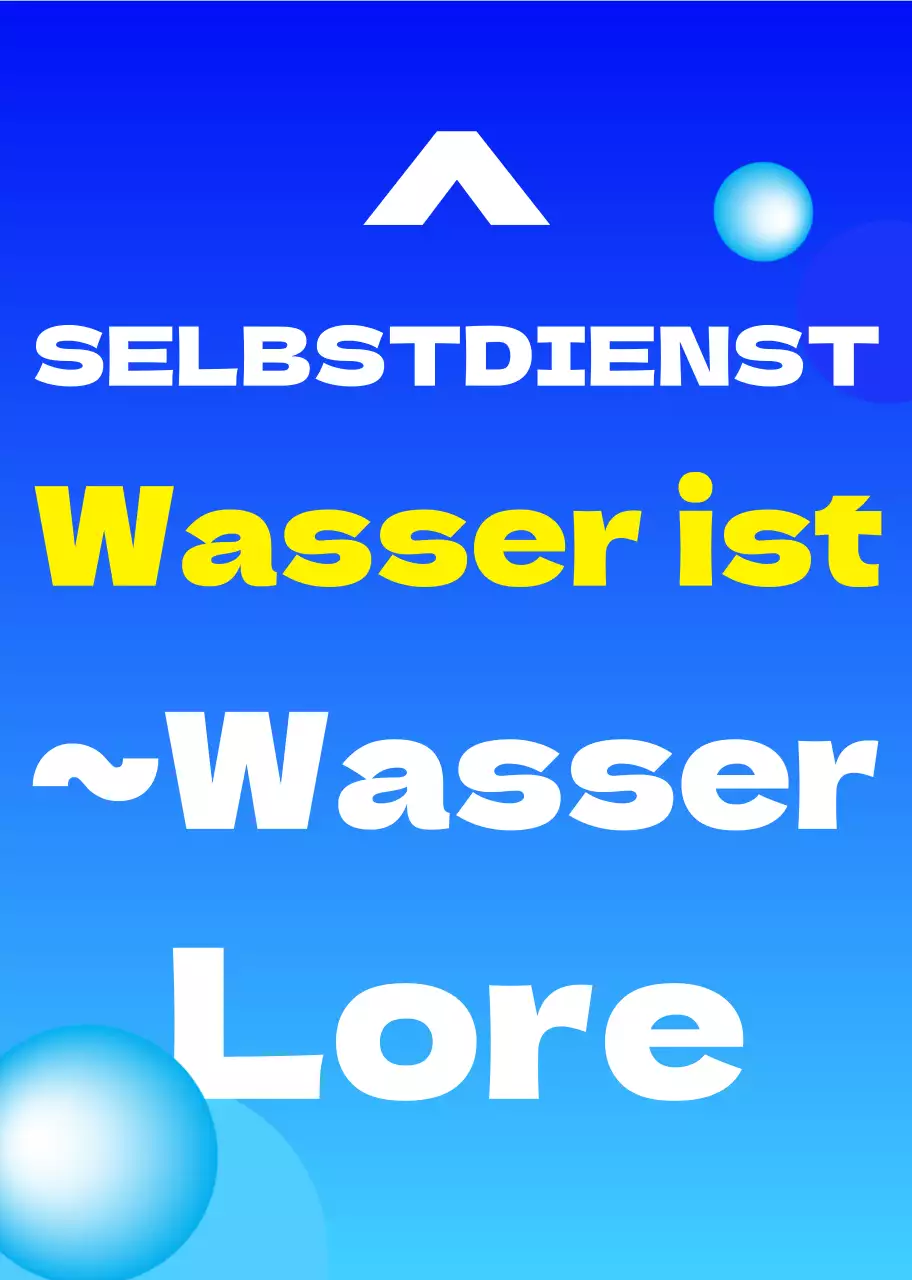Blaues, weißes, gelbes Wasser ist ein Leitaufsatz mit Selbstformulierung und kreisförmigen Formen