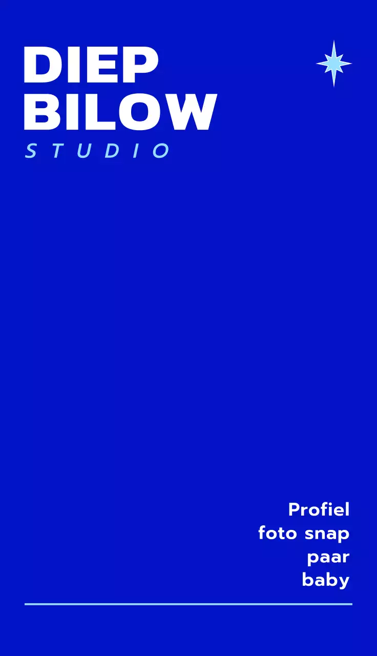 Eenvoudig en rechttoe rechtaan fotostudio-ontwerp met witte en lichtblauwe glanzende illustraties