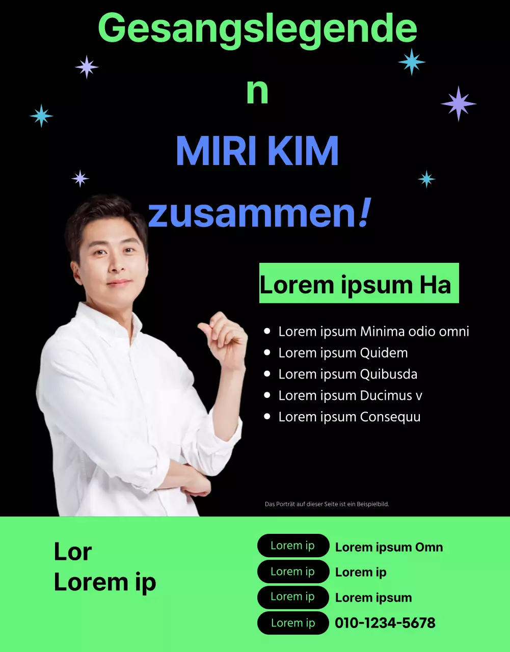 Wunderschöne Gesangsstunde mit Chartreuse-Akzenten