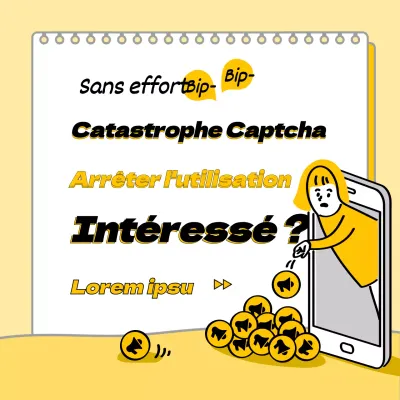 Illustration jaune dessinée à la main d'un texte d'information sur la sécurité en cas de catastrophe