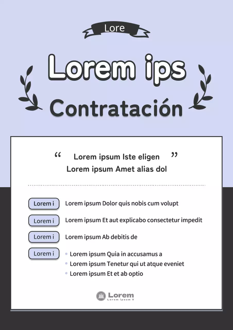 Anuncio de reclutamiento del club malva y negro