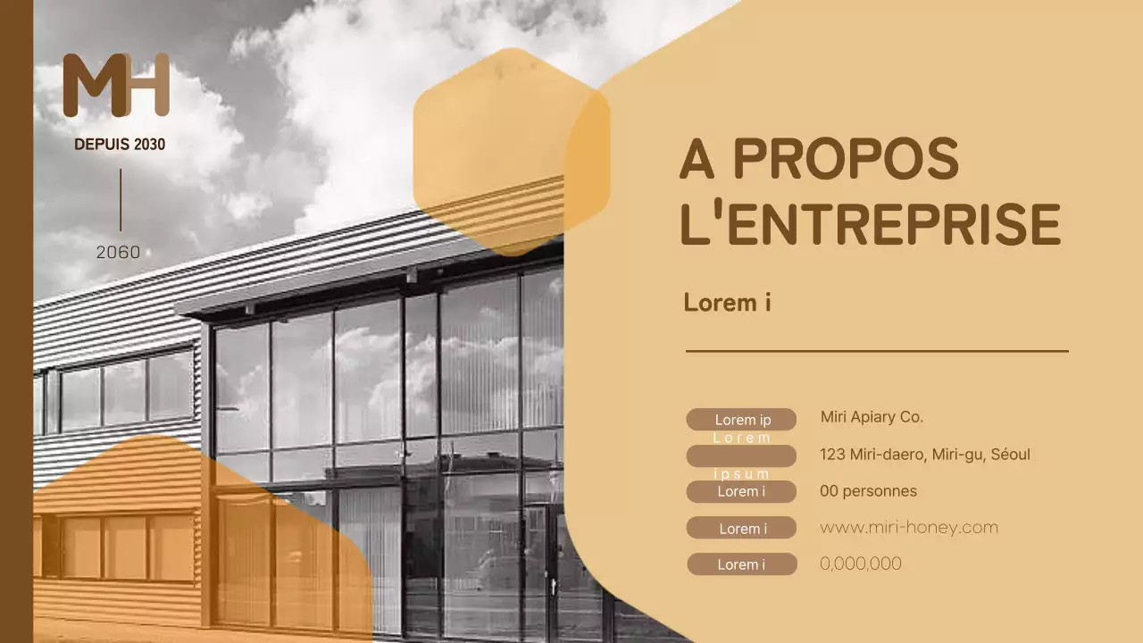 Lettre d'une entreprise de produits biologiques kitsch jaune et marron