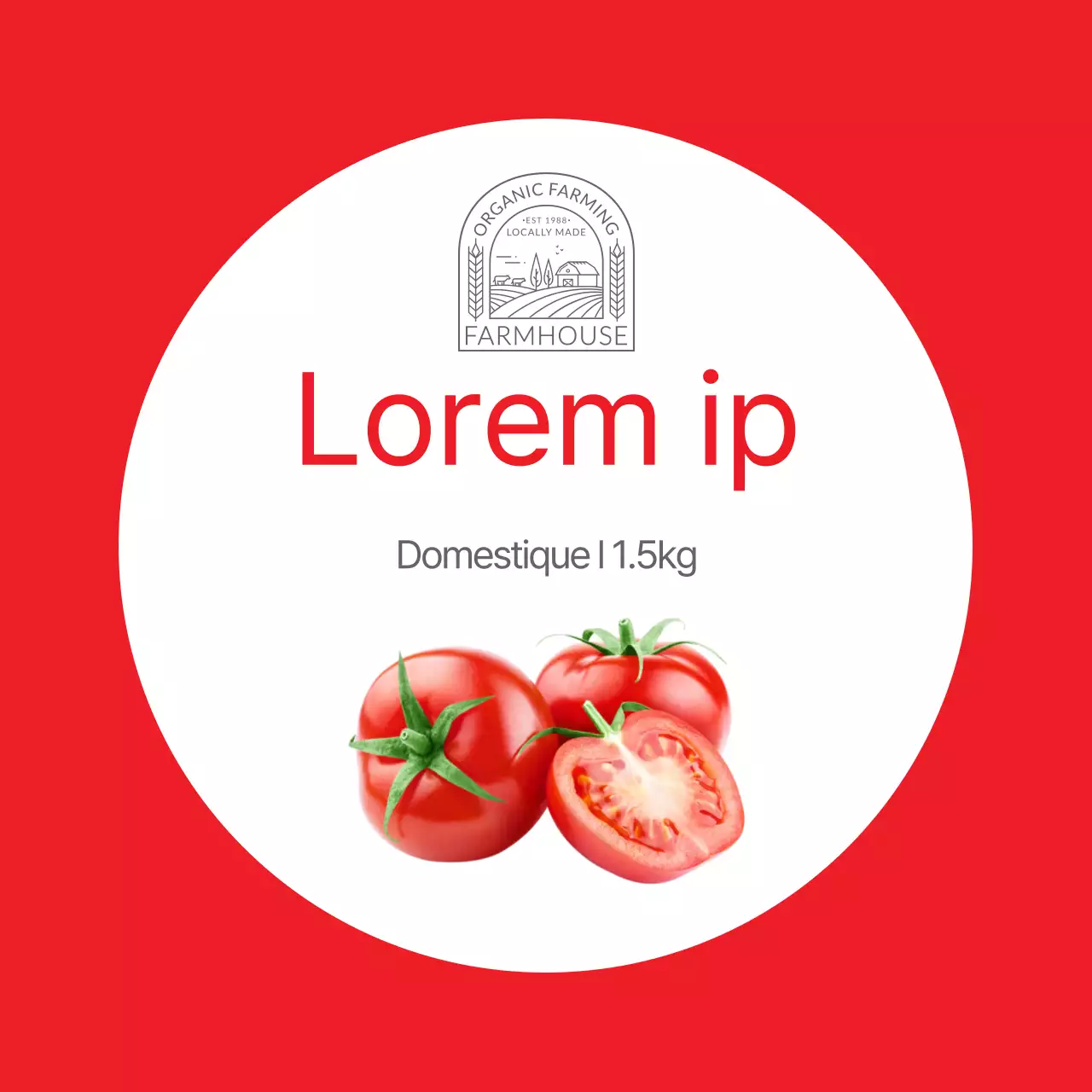 Étiquette de produit pour tomates cerises rouges nettes