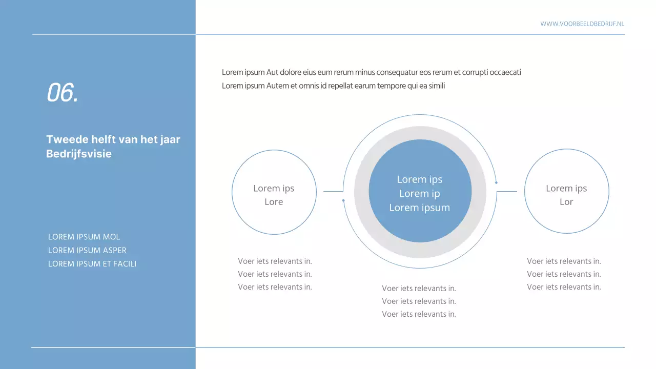 Grijs en blauw bedrijfsresultaat H1 aankondigingen