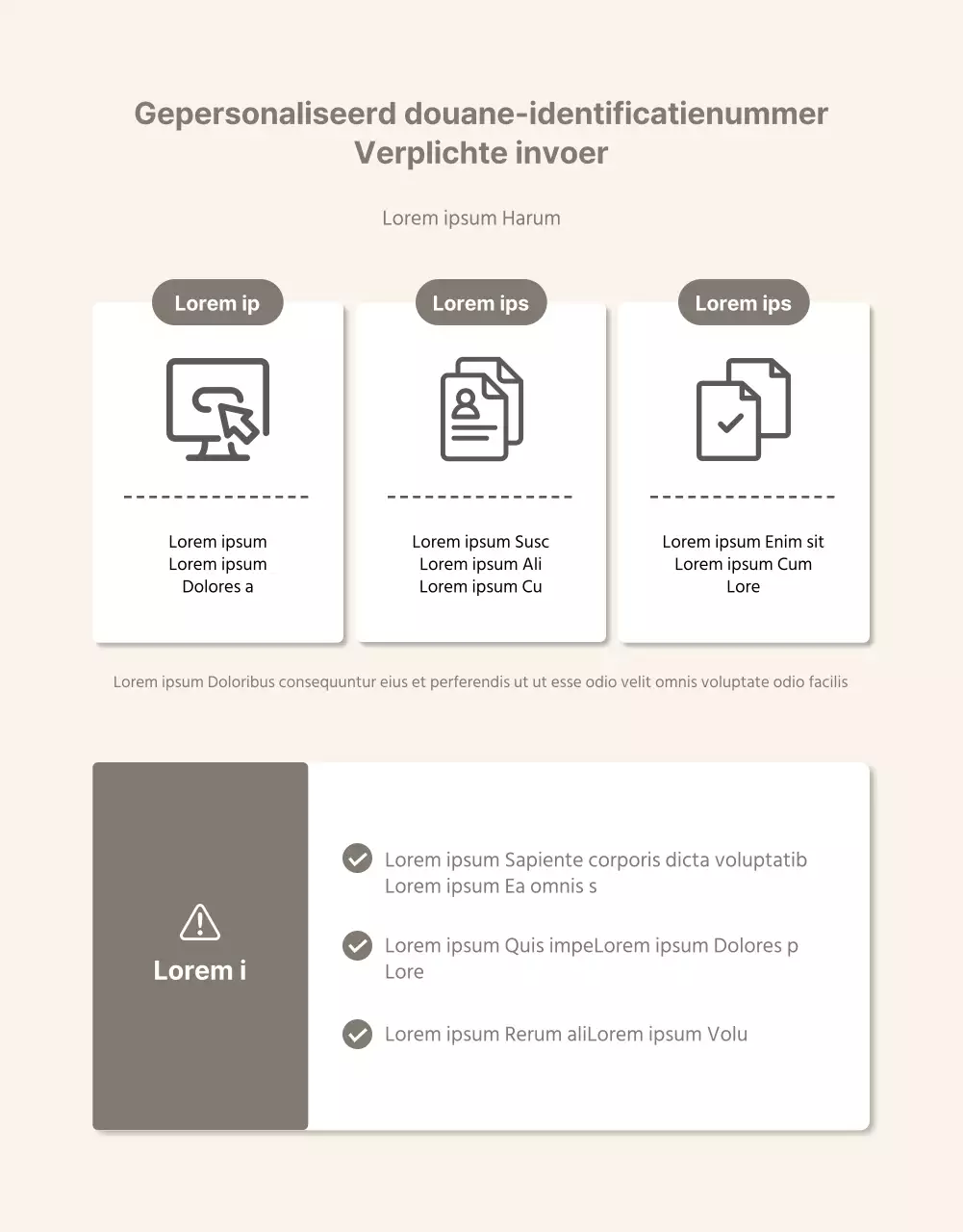 Beige en rustig internationaal inkoopagent sjabloon