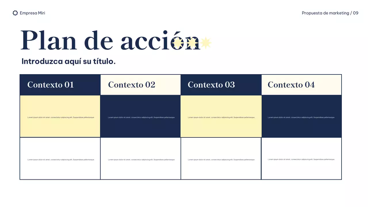 navy modern marketing proposal document