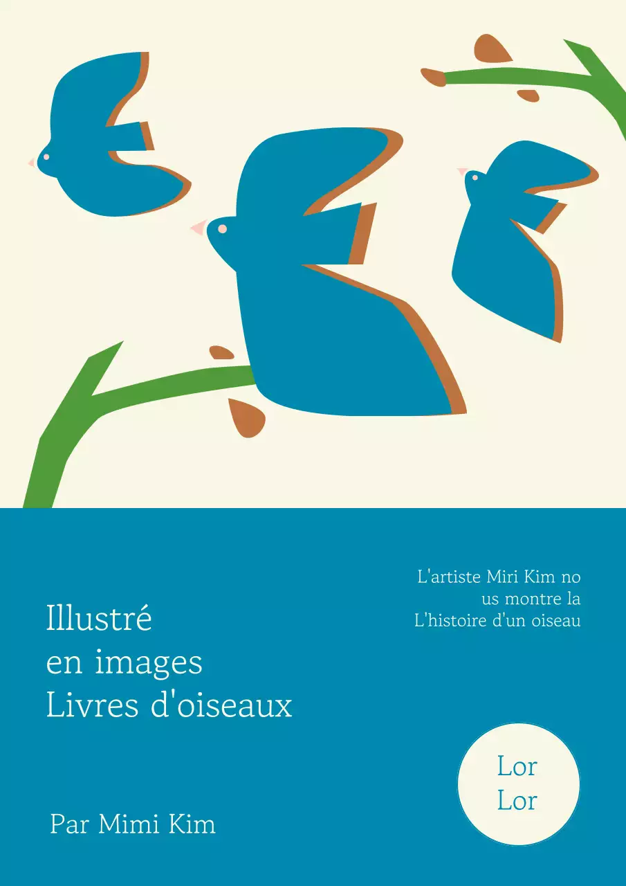 Illustration de la couverture d'un livre du nouvel an émotionnel dans les tons bleus et beiges