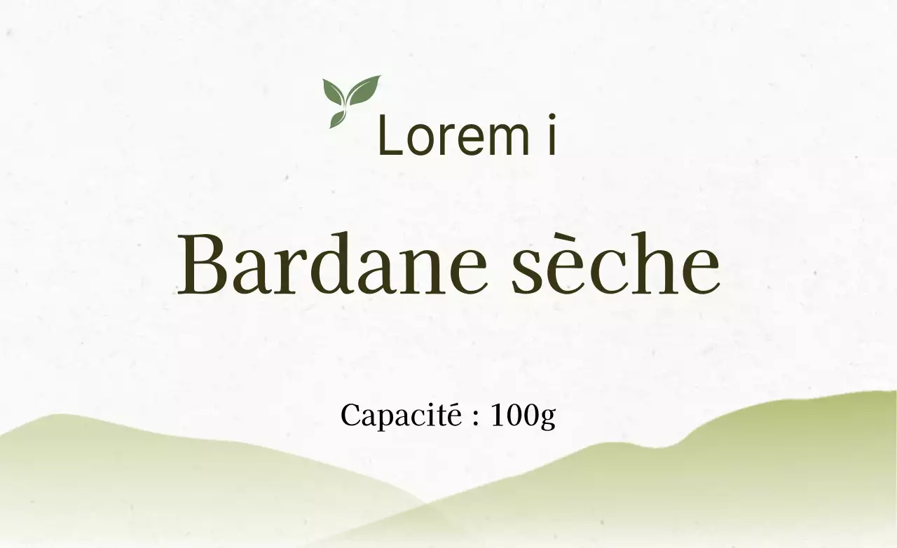 Bardane sèche