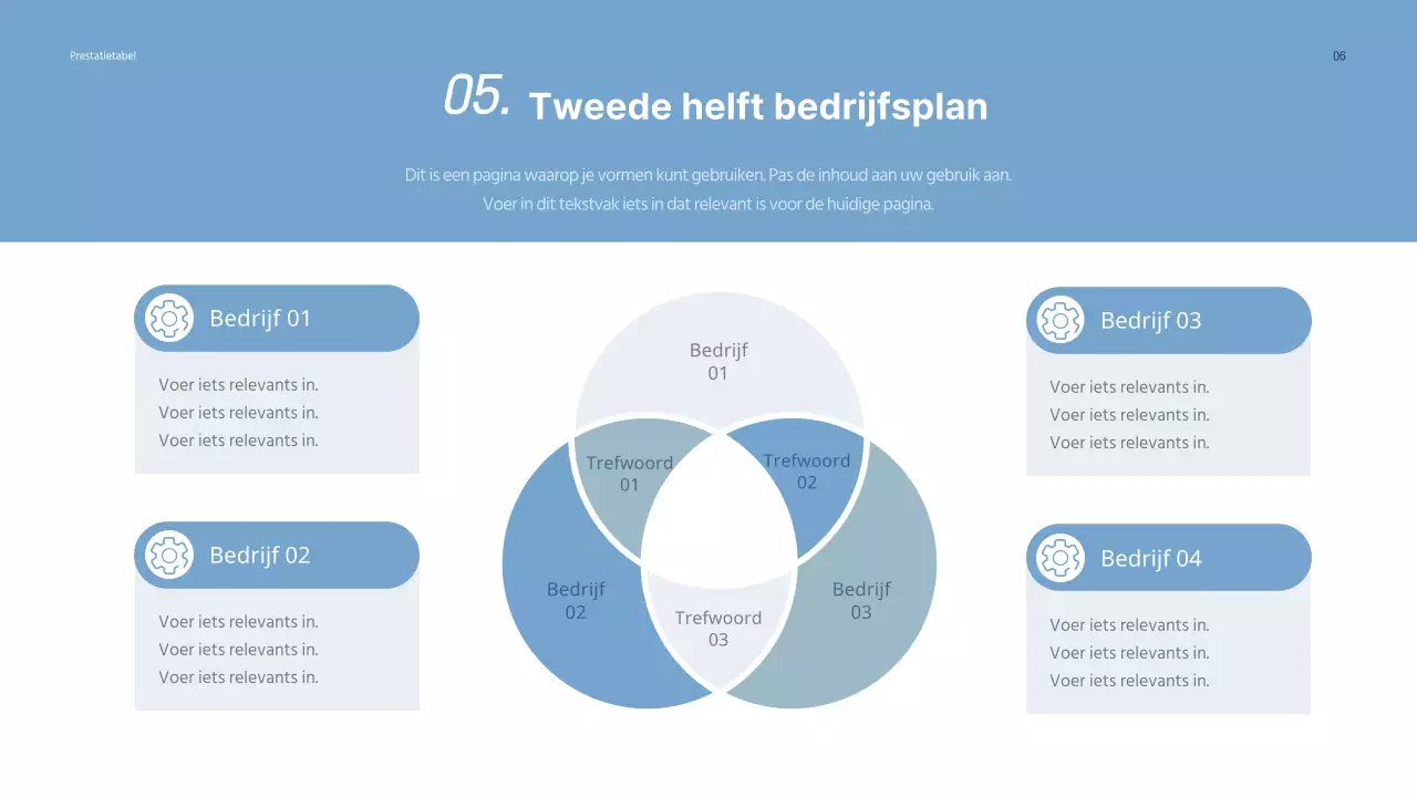 Grijs en blauw bedrijfsresultaat H1 aankondigingen