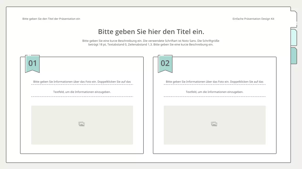 Saubere und einfache Präsentationsmappe in Gelb