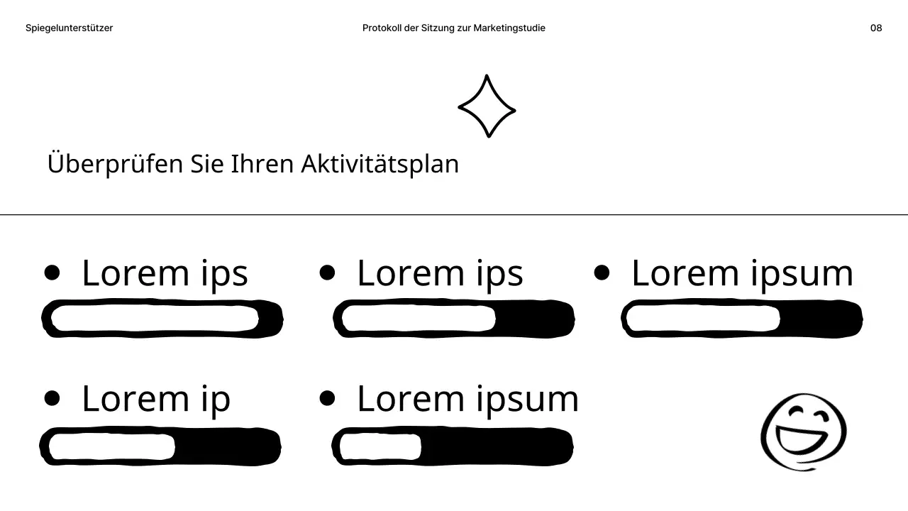 Studienprotokoll in Schwarz-Weiß mit einem Doodle-Konzept
