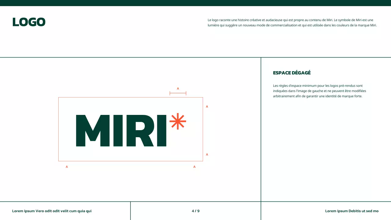 Lignes directrices simples en vert avec des accents orange
