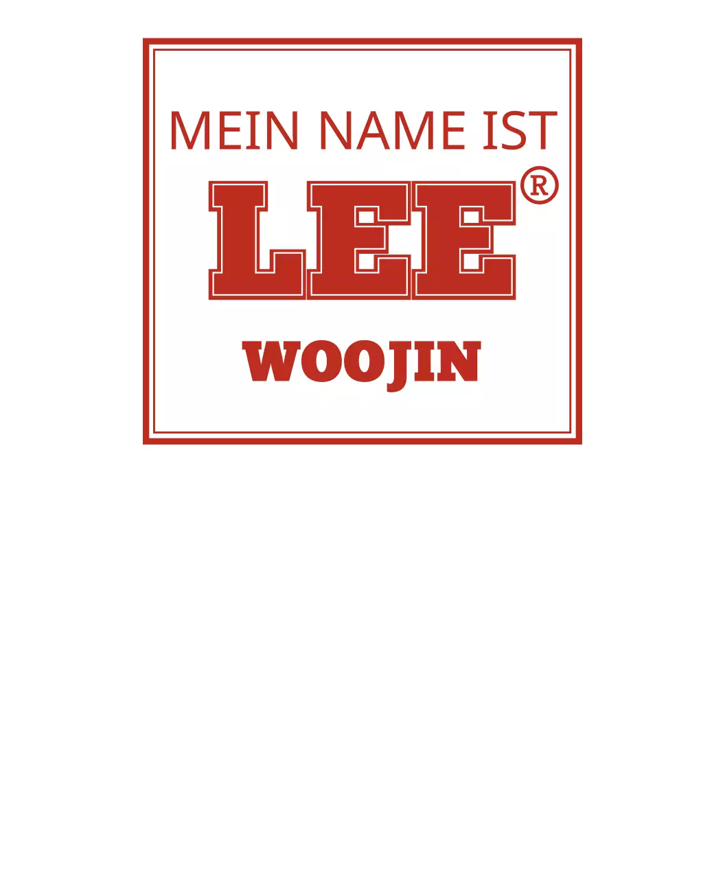 Einfach und hip Konzept Gruppe T-Shirt in rot und weiß