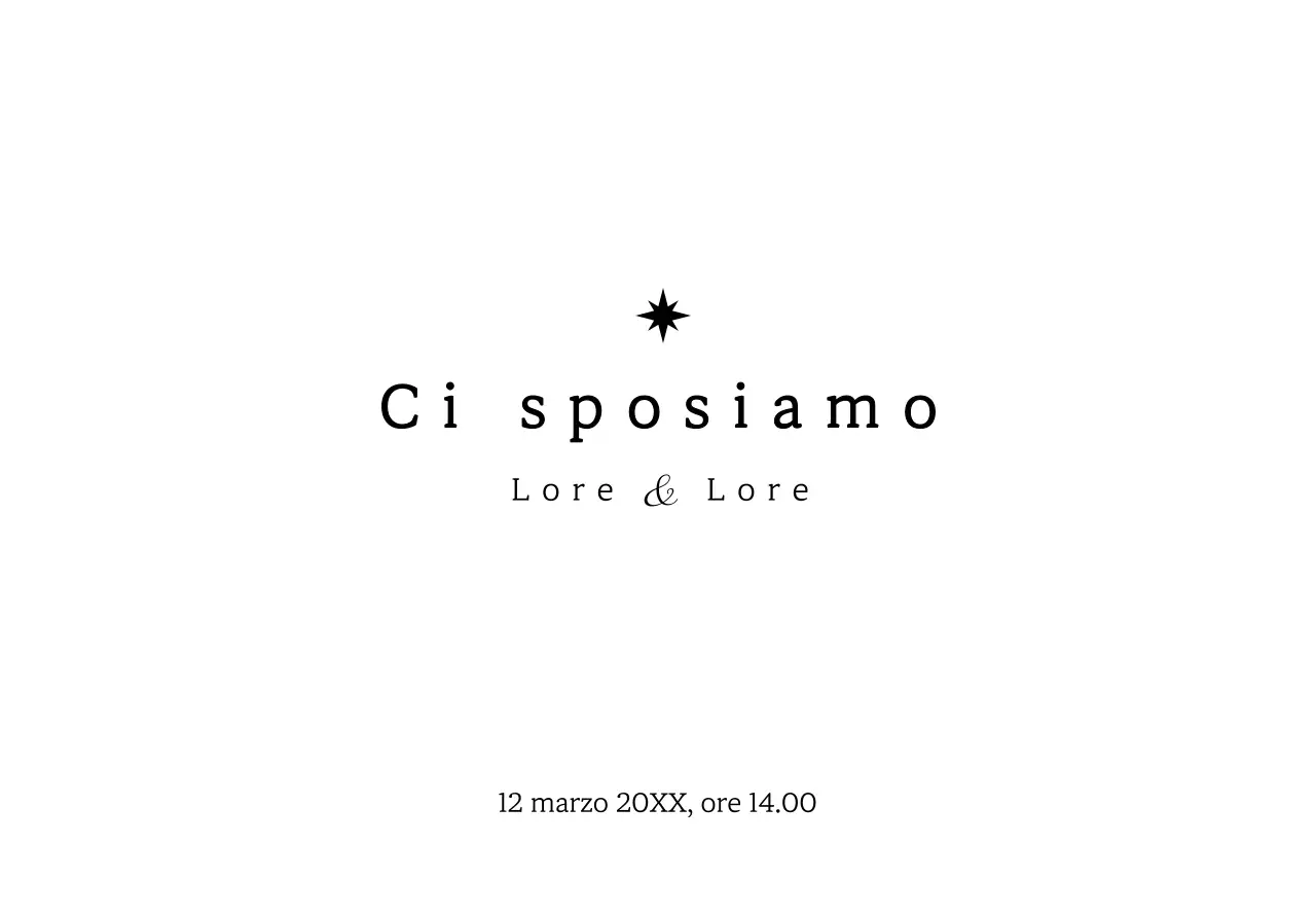 Matrimonio con concetto di stella