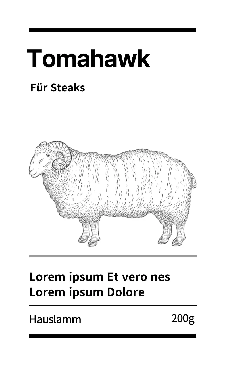 Weiß illustrierte saubere Lebensmitteletiketten