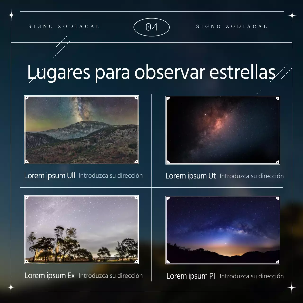 Una constelación sencilla con líneas y formas marinas