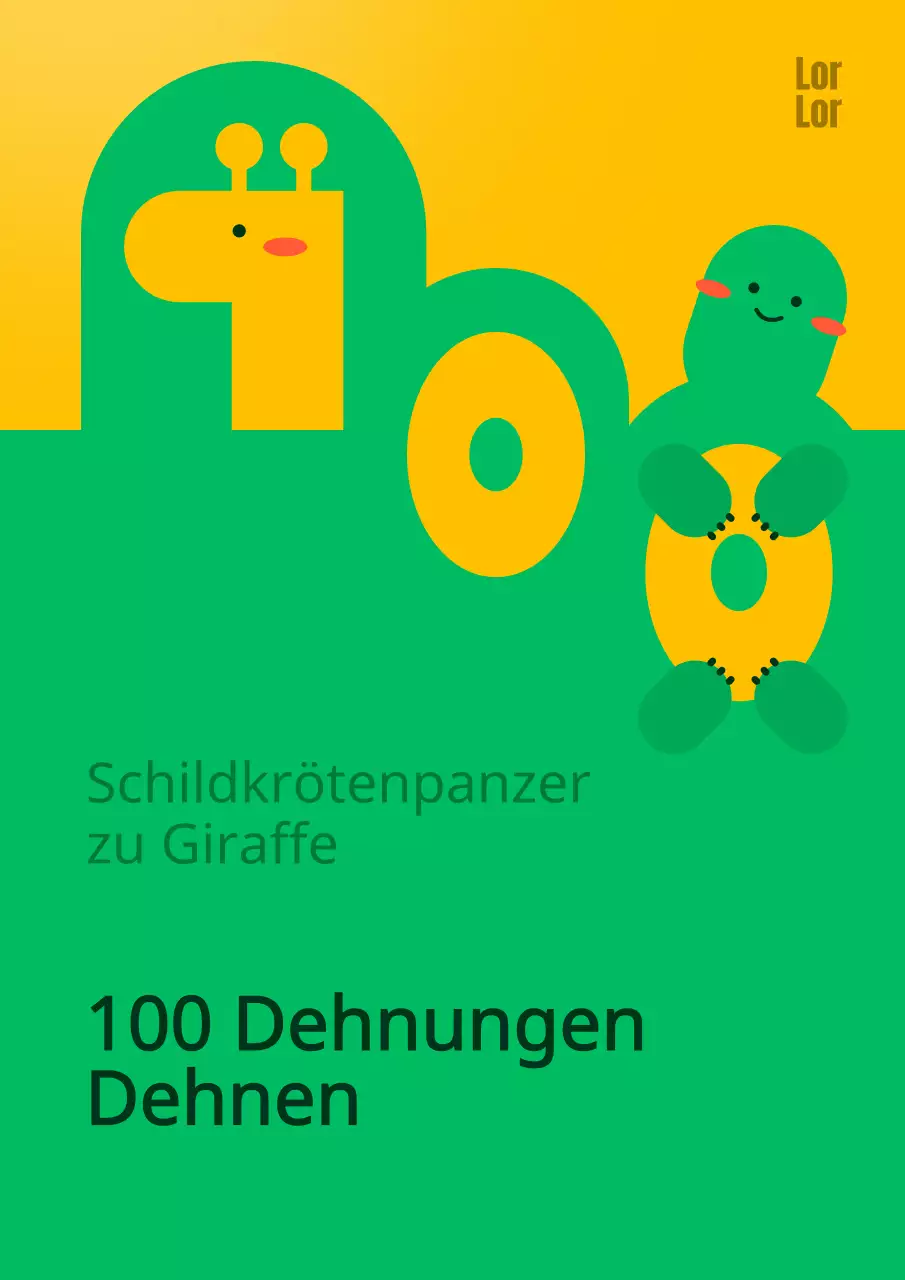 Stretching-Testimonial mit Schildkrötencharakter