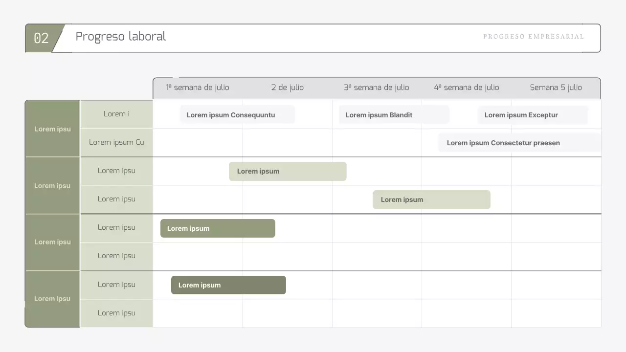 Informe semanal sencillo y ampliable en tonos caqui pastel