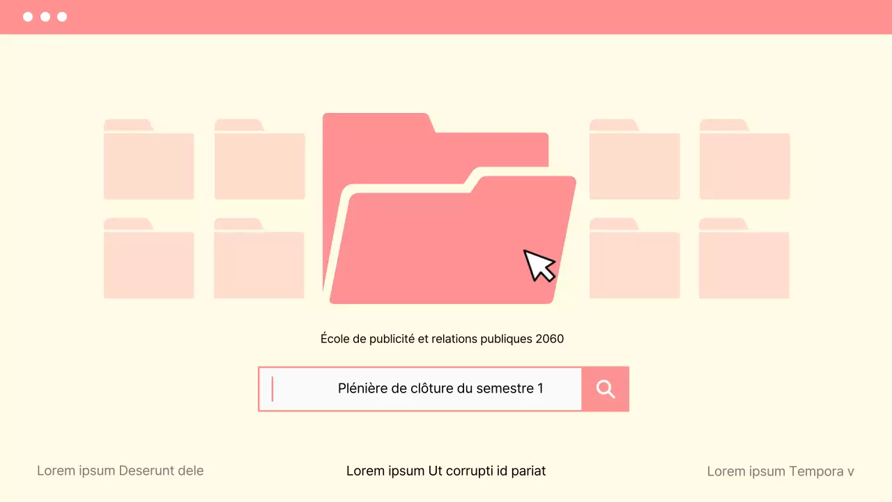 Annoncer la plénière de fin de mandat dans un style simple de beige et de rose
