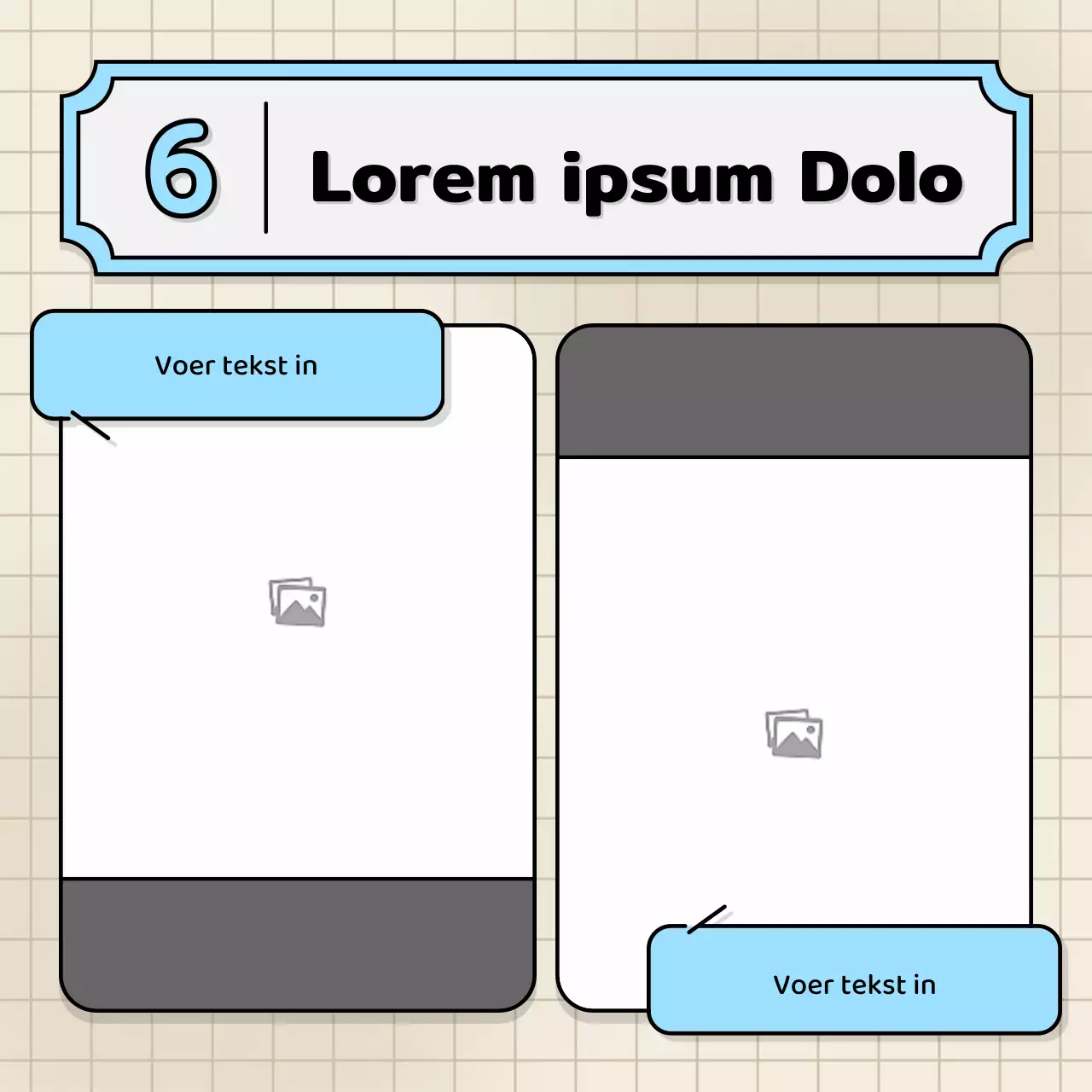 Lichtblauwe en gele tekstballonnen en schattige illustratiestijl