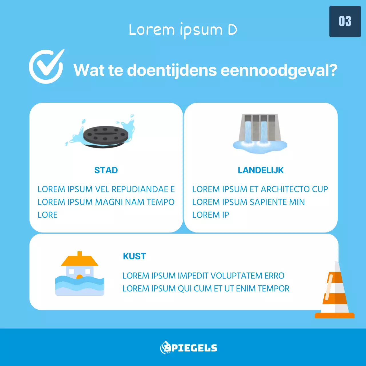 Informatie over hoe om te gaan met tyfoonschade met een tyfoonillustratie op een lichtblauwe achtergrond