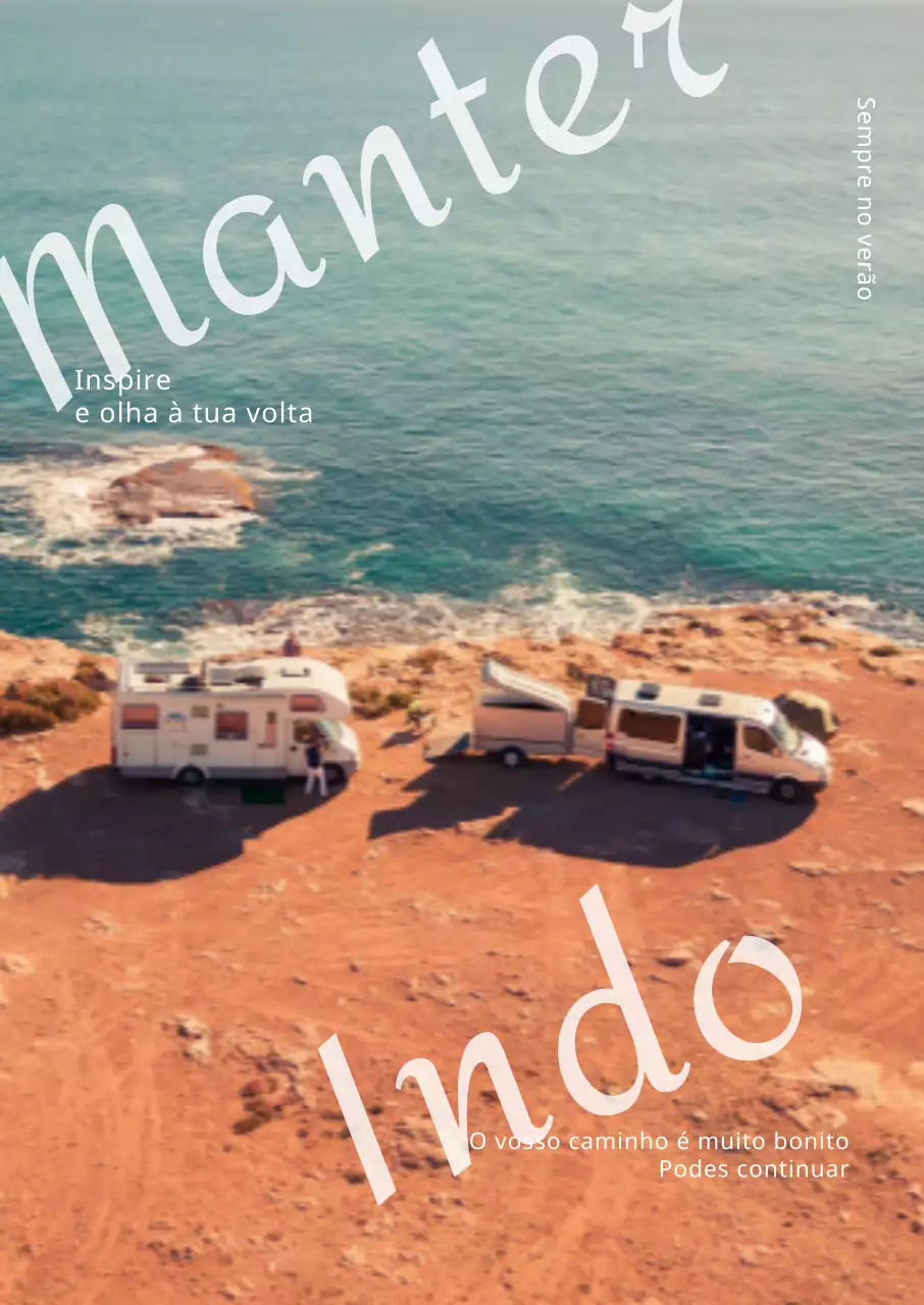 Interior inspirado em viagens com carrinha de campismo em fundo de praia