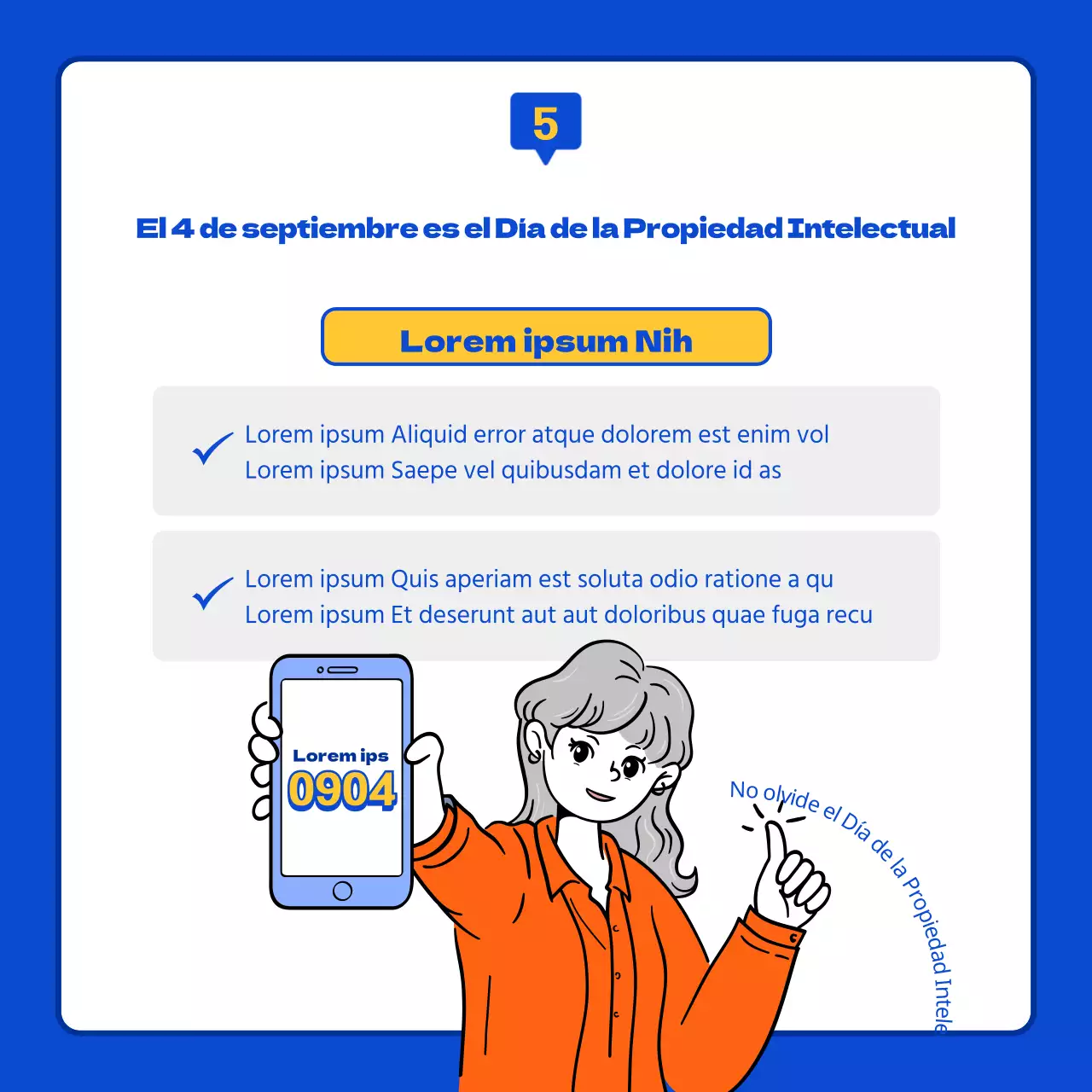 Profundizar en la propiedad intelectual azul y naranja