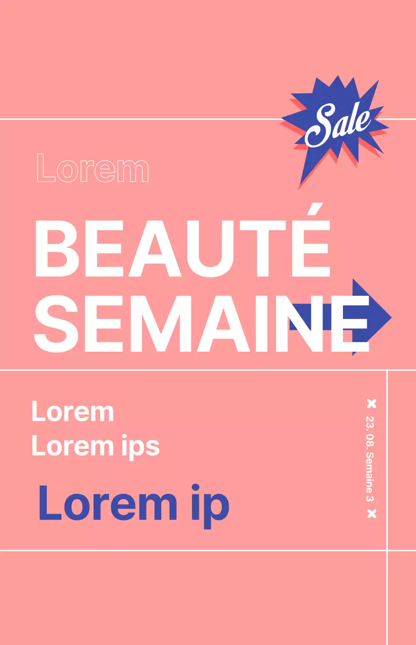 Drapeau de promotion des cosmétiques sur fond rose