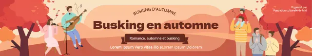 Faites la promotion de votre événement de busking avec une illustration automnale