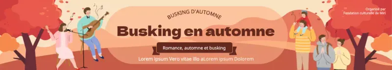 Faites la promotion de votre événement de busking avec une illustration automnale
