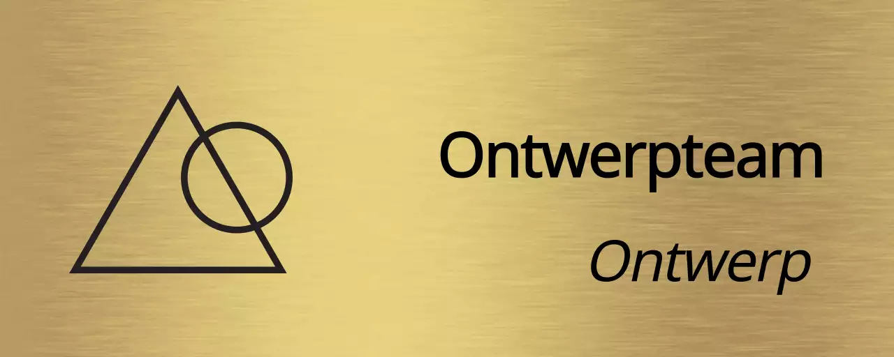 Plaatsaanduiding in zwart met de afdelingsnaam van je bedrijf en een eenvoudige pictogramillustratie