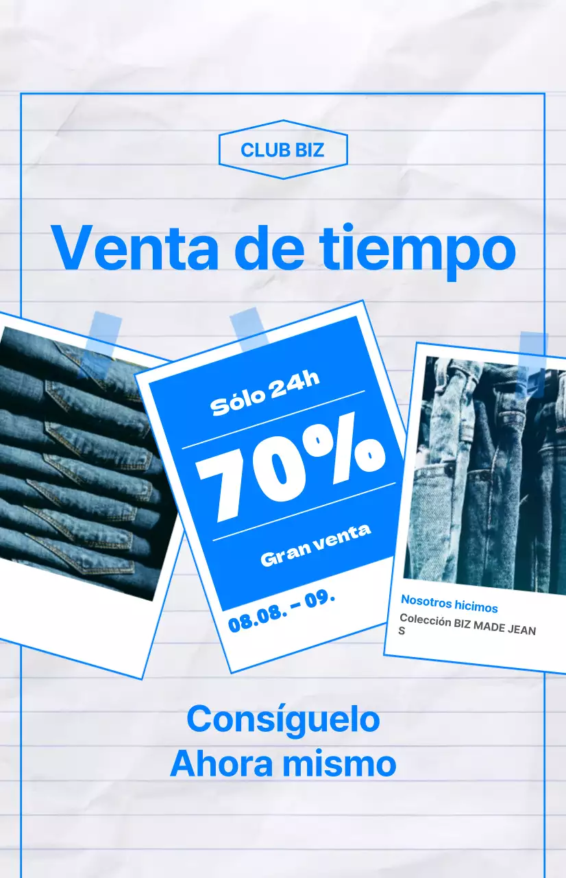 Bandera promocional Time Sale con un toque fresco de verano