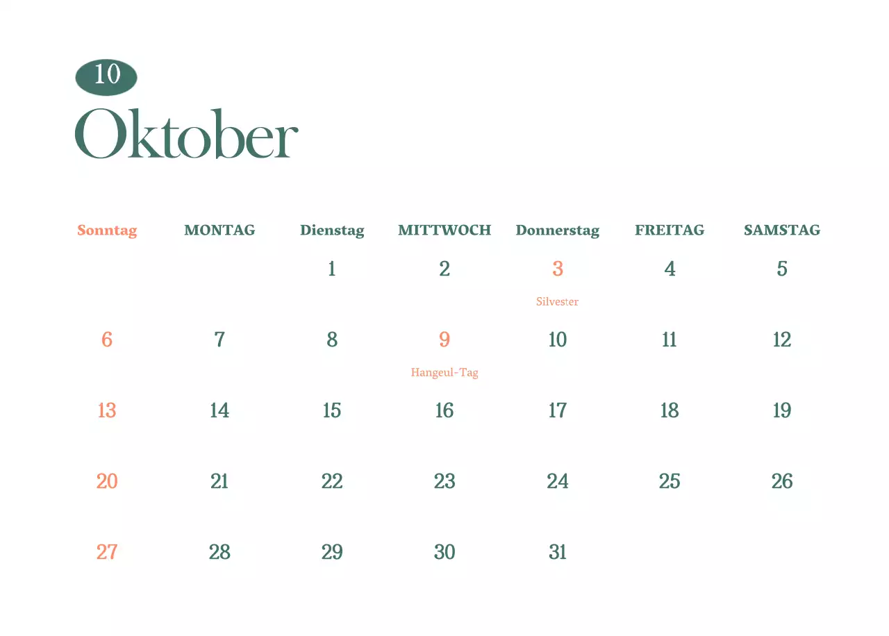 Cafe-Kalender mit Empfehlungen für das Getränk des Monats