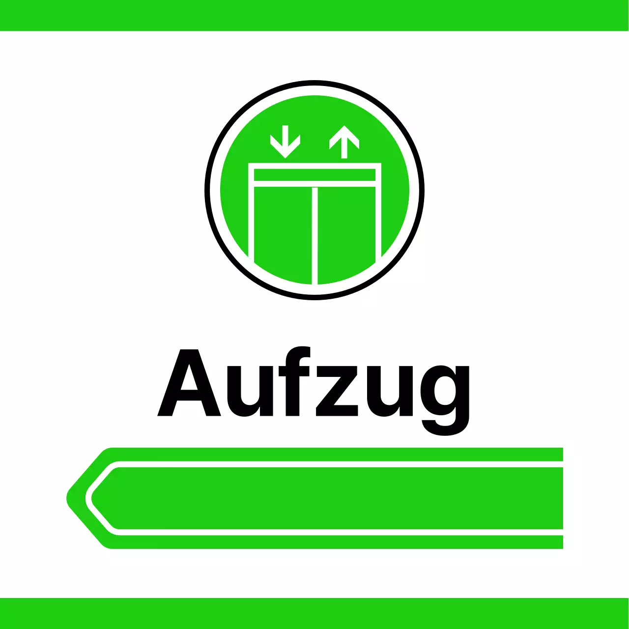 Zur Standortbestimmung mit einfachen gelben und grünen Piktogrammen