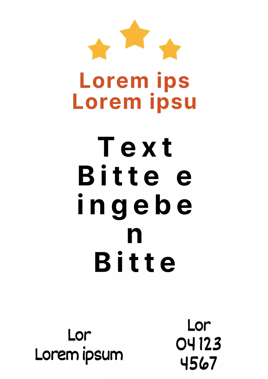 Weißes, einfaches, inhaltsreiches Design-Plakat