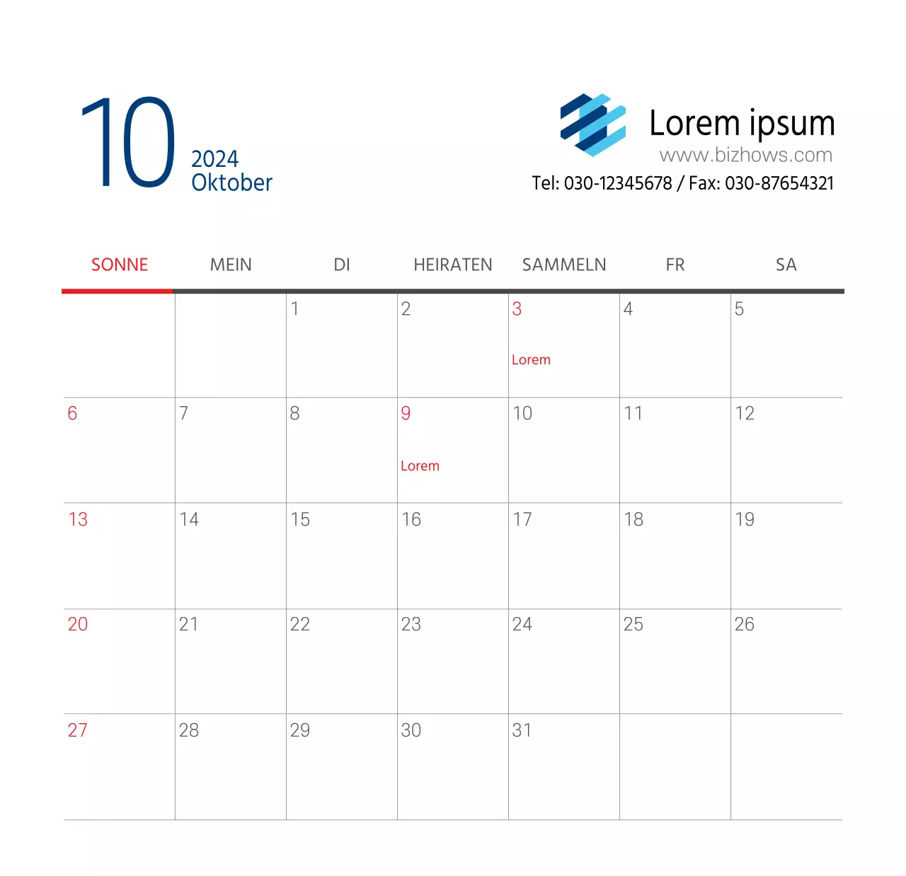 Einfacher weißer Krankenhaus-Tischkalender