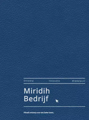 Agenda-omslag met de slogan en het logo van je ontwerpbedrijf