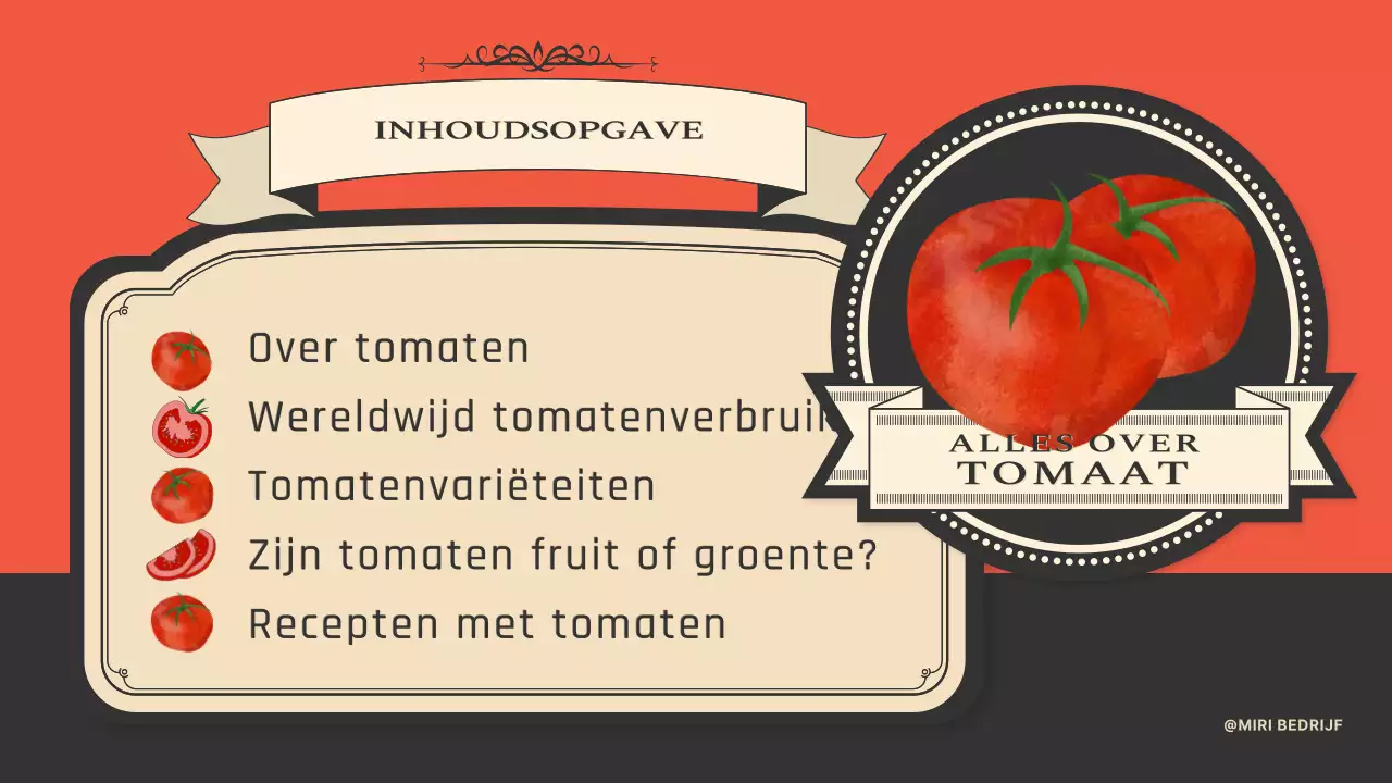 Introductie van tomaten met een vintage labelconcept in oranje en marineblauw