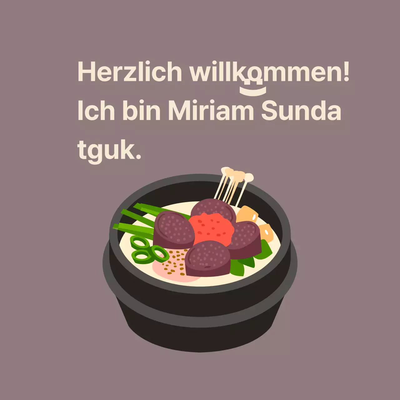 Sundaegukbap-Restaurant Balsat mit Sundaeguk auf einem Hintergrund aus roten Bohnen