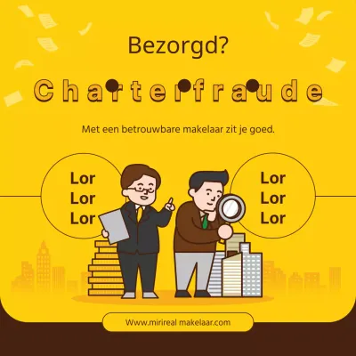 Geelbruin Strak en eenvoudig illustratieconcept om een vertrouwde makelaar te promoten