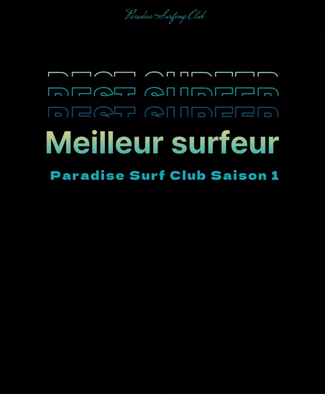 T-shirt jaune et bleu de l'équipe du club de surf