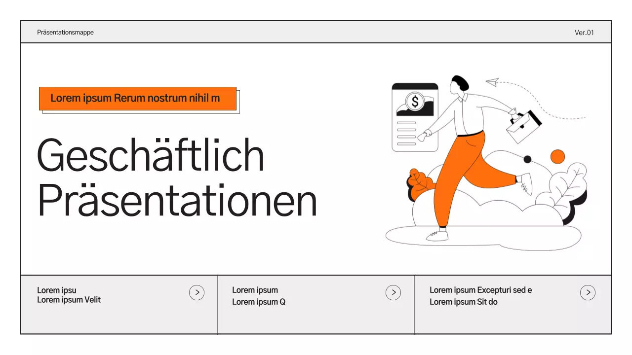 Einfache Geschäftsberichte in Orange