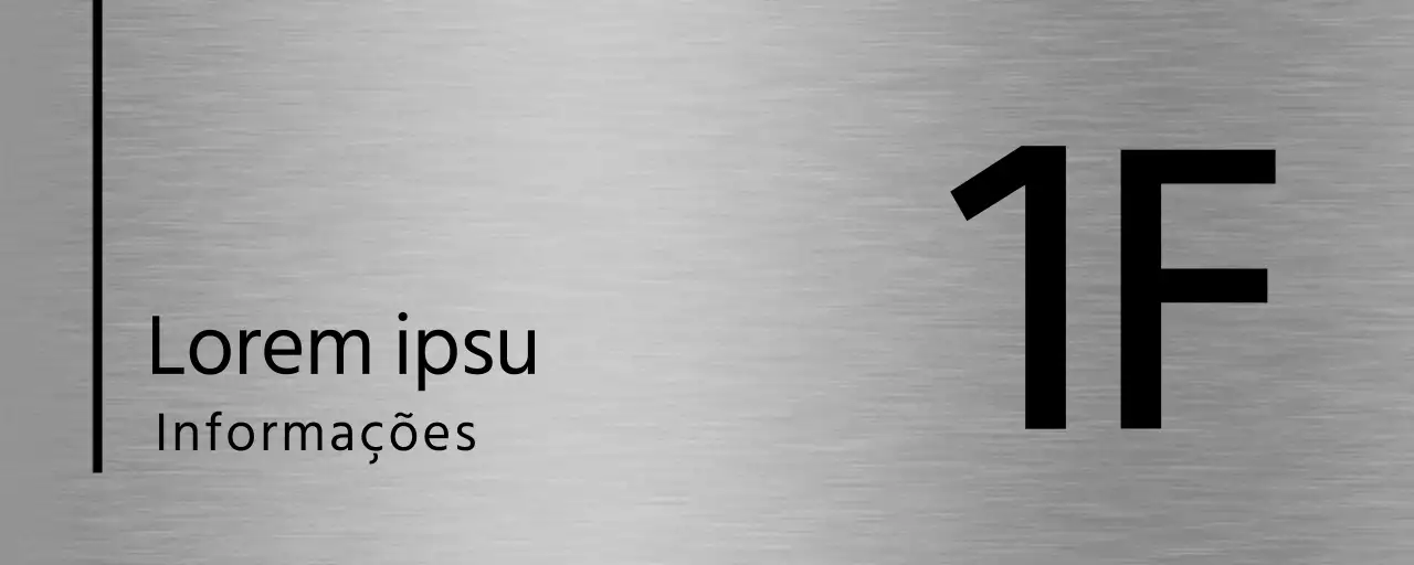 Um simples marcador de posição com texto preto e linhas para os nomes dos pisos da escola.
